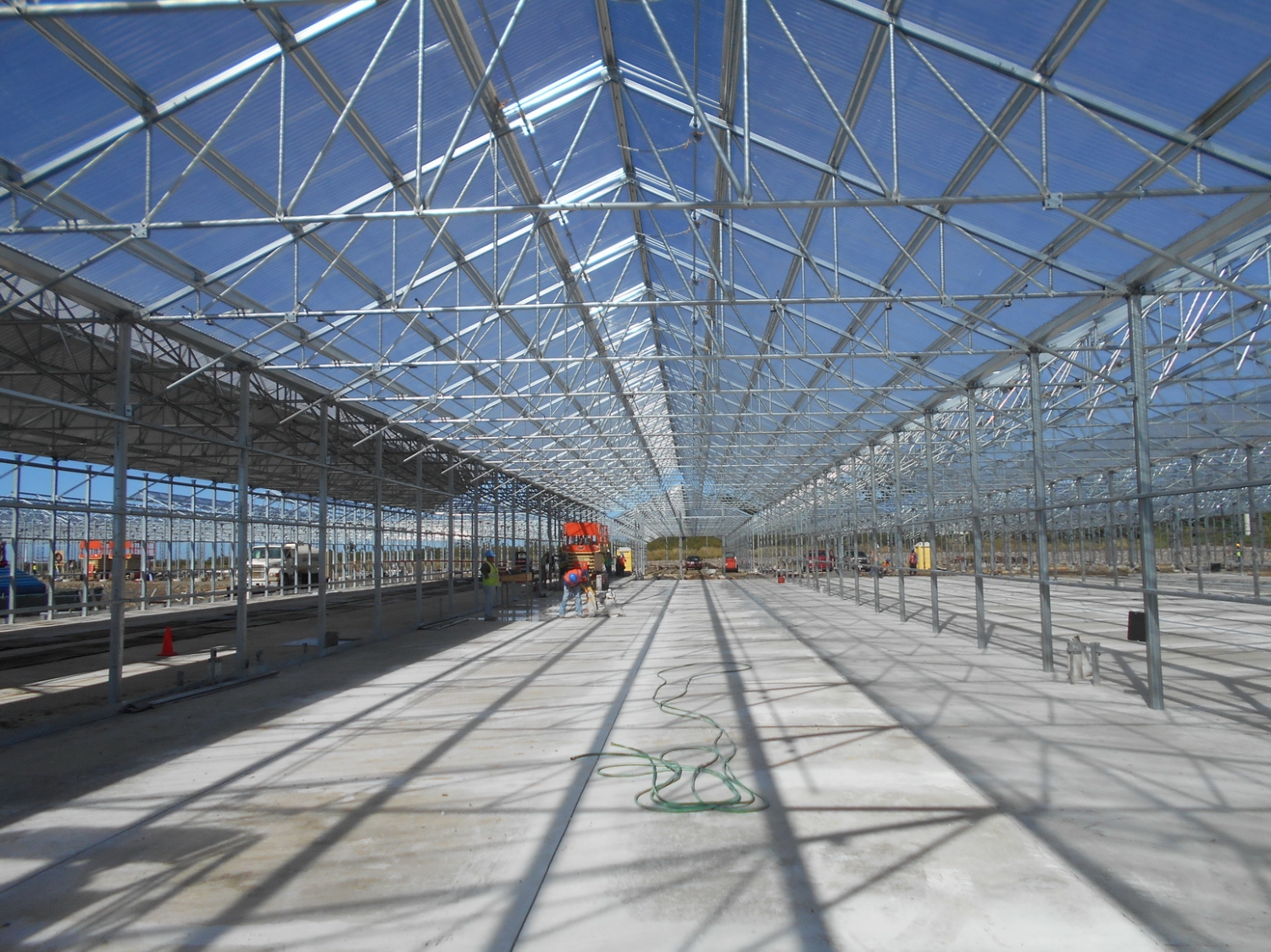 During construction | Commercial Greenhouse Manufacturer