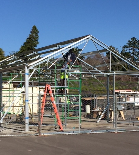 Agra Tech Solar Light 24 greenhouse under construction