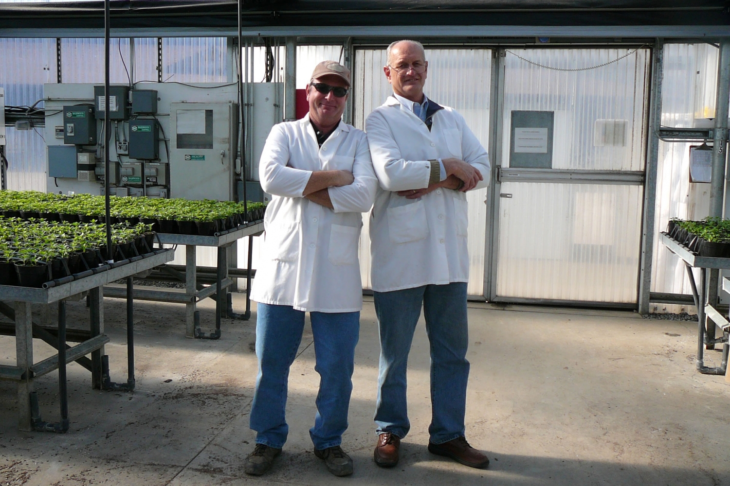 John Pound and Ray Pound of Ag Con on a site visit